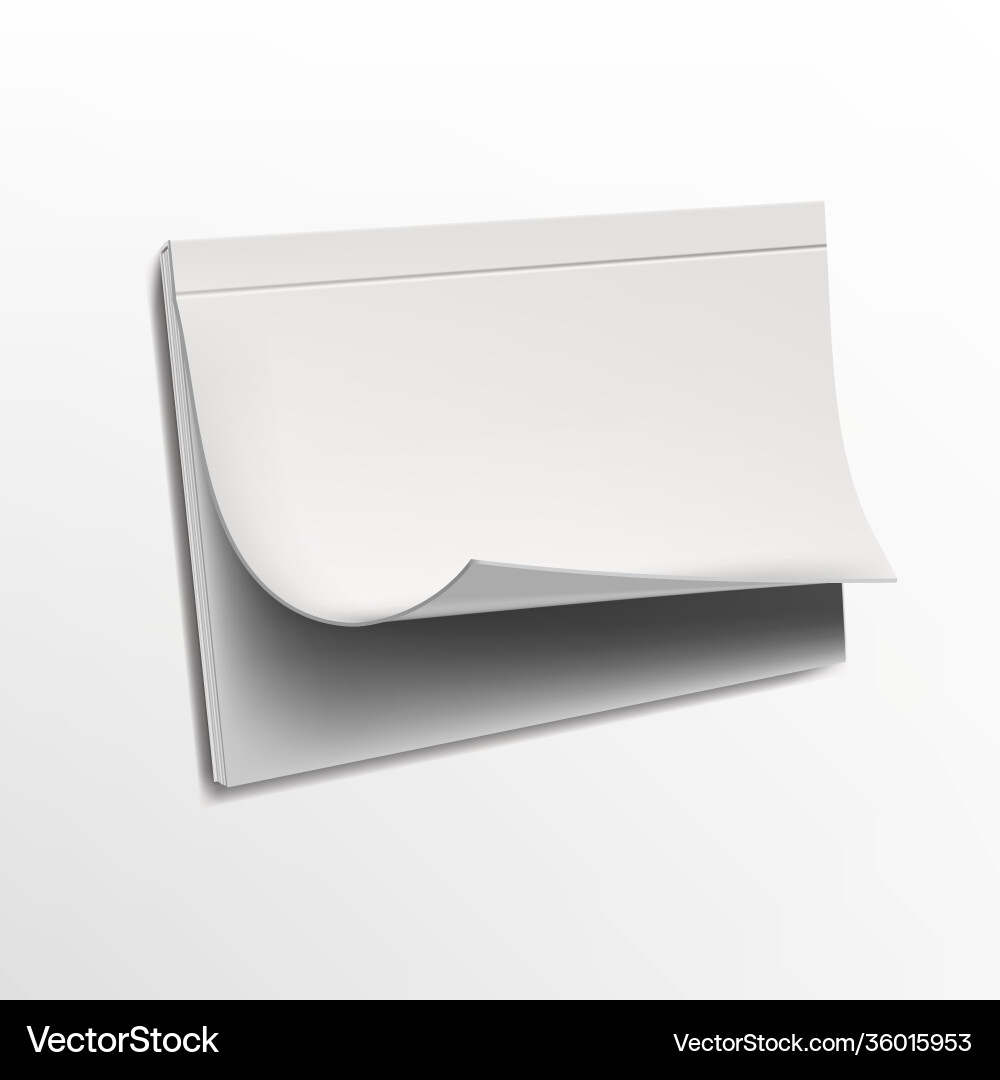 Blank wall flip calendar isolated on background Blank wall flip calendar isolated on background vector image