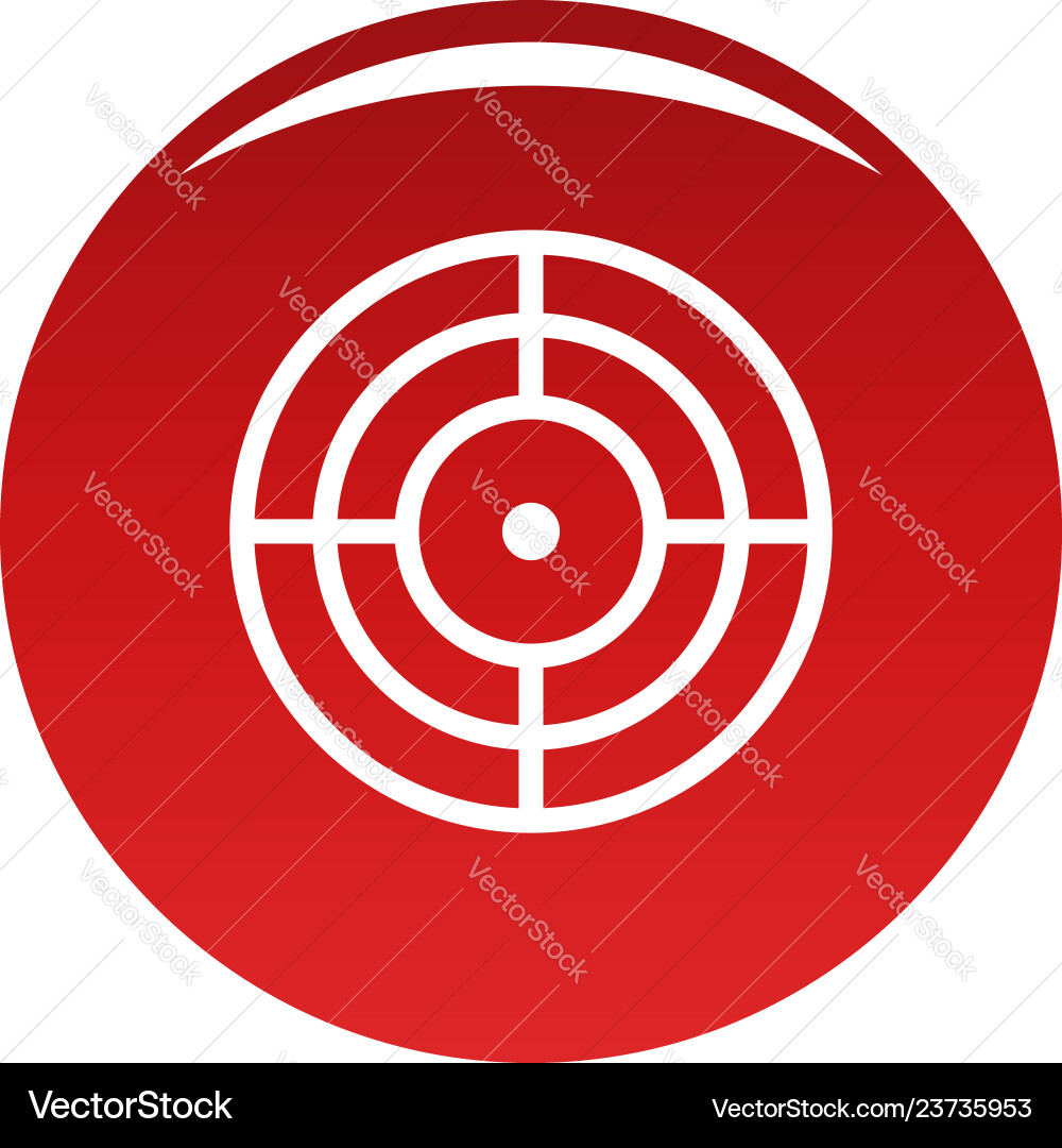 Objective of target icon red vector image