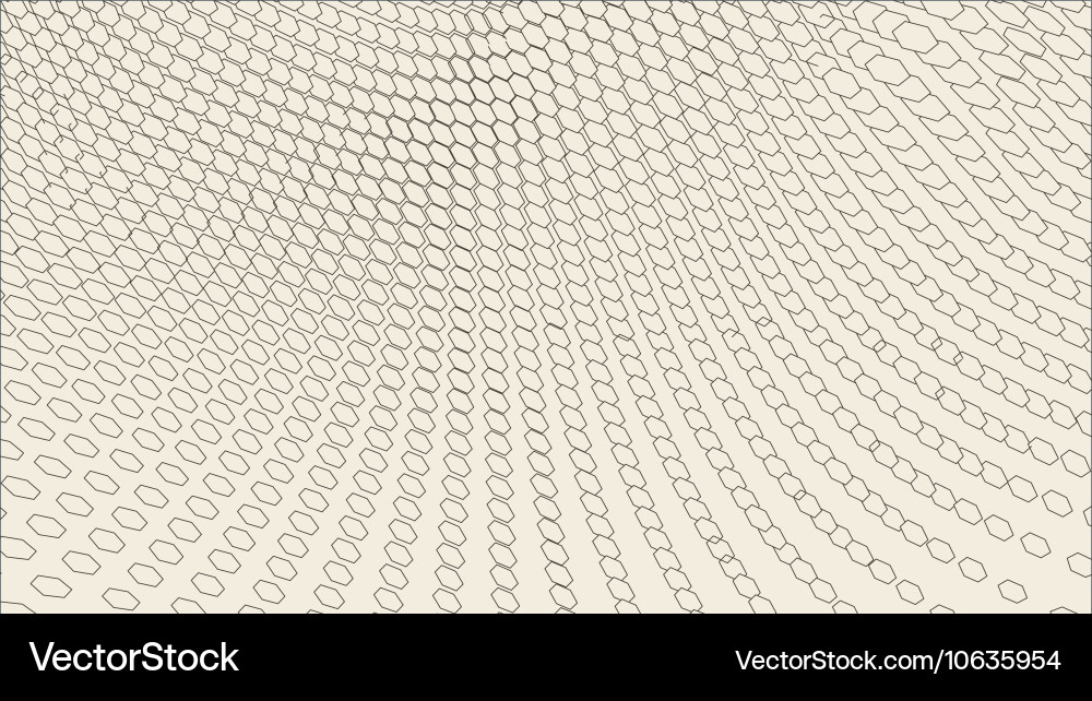 Abstract 3d illuminated distorted mesh sphere vector image