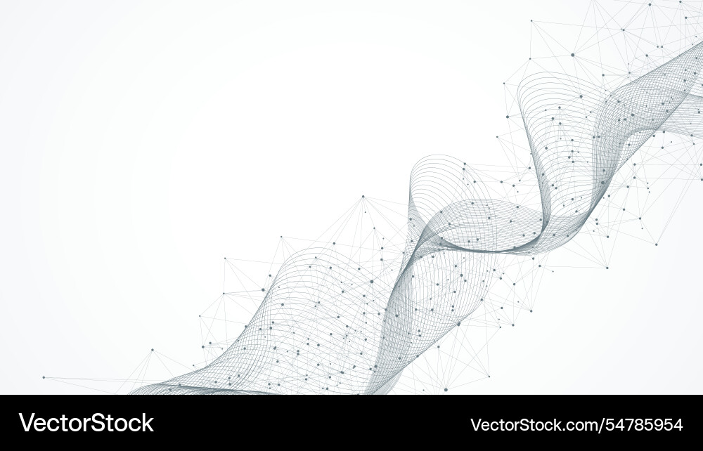 Abstract big data visualization digital network Vector Image