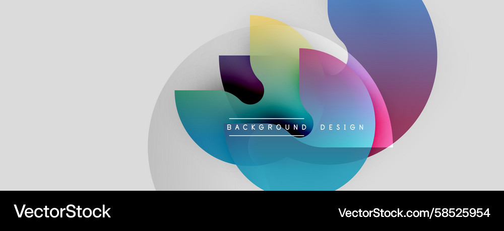 Abstract colorful shapes overlap gradient hues Vector Image