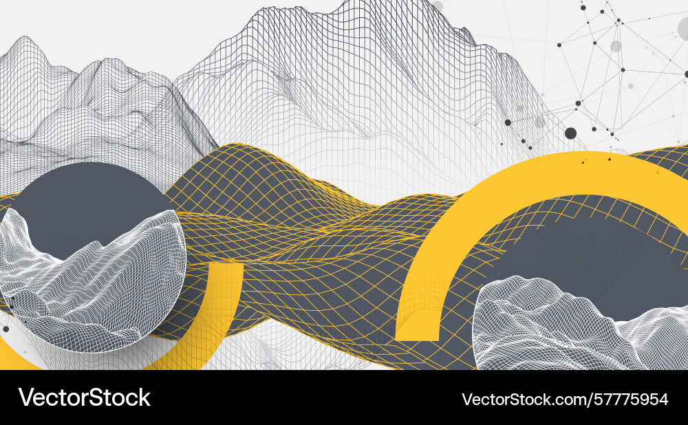 Abstract wave is made in a frame style template Abstract wave is made in a frame style template vector image