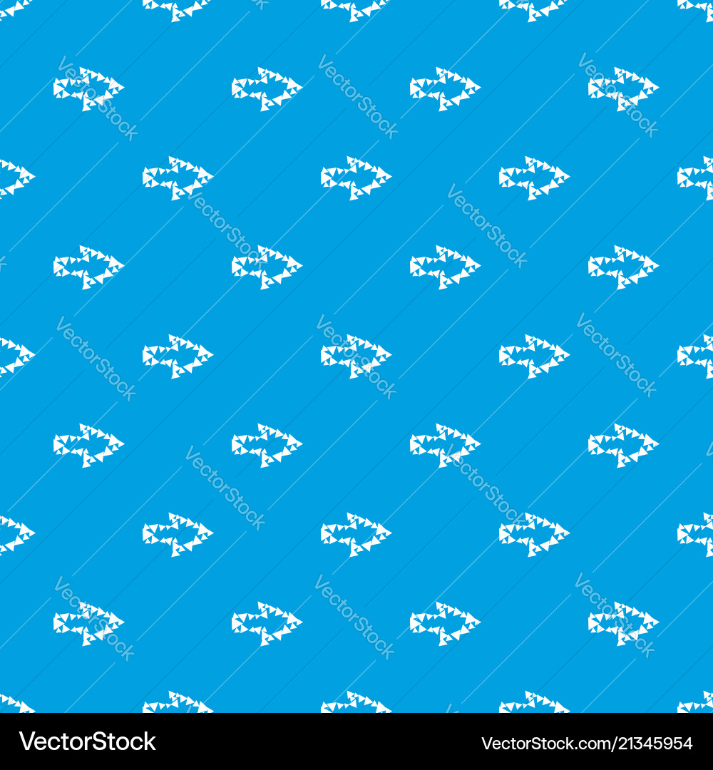 Arrow with contour of triangles pattern Arrow with contour of triangles pattern vector image