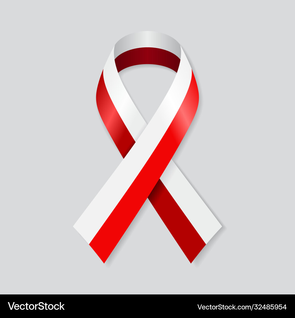 Polish Flag Ribbon Vector Image