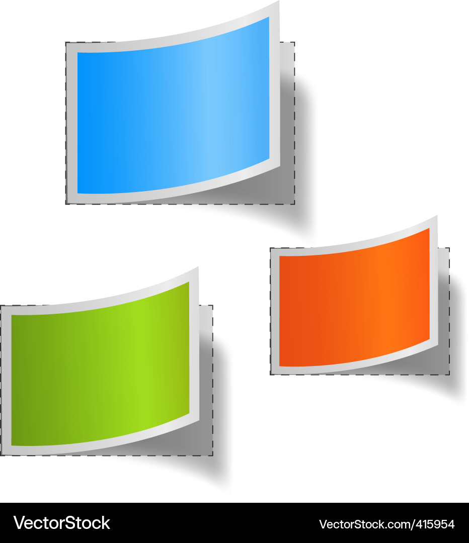Set of multicolored blank labs Vector Image