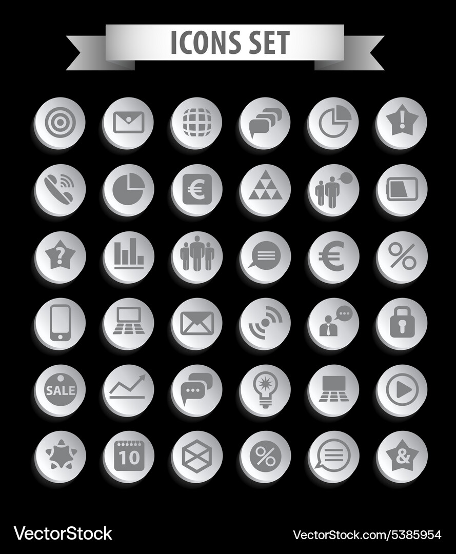 Set of web Vector Image