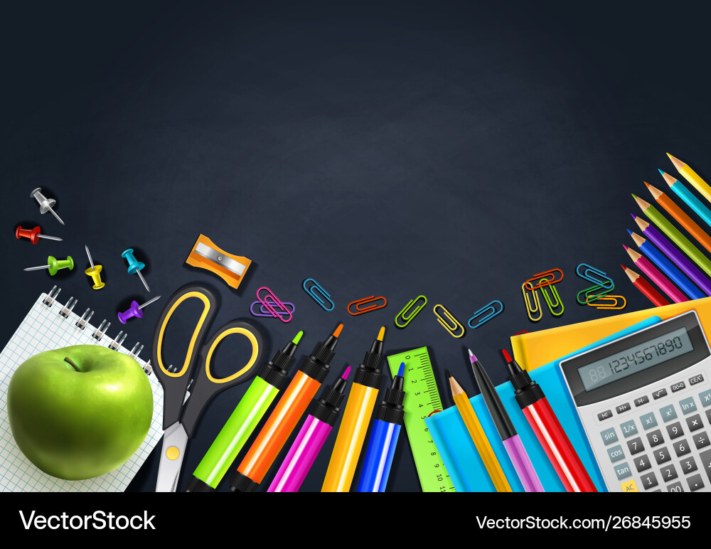 Back to school background Royalty Free Vector Image