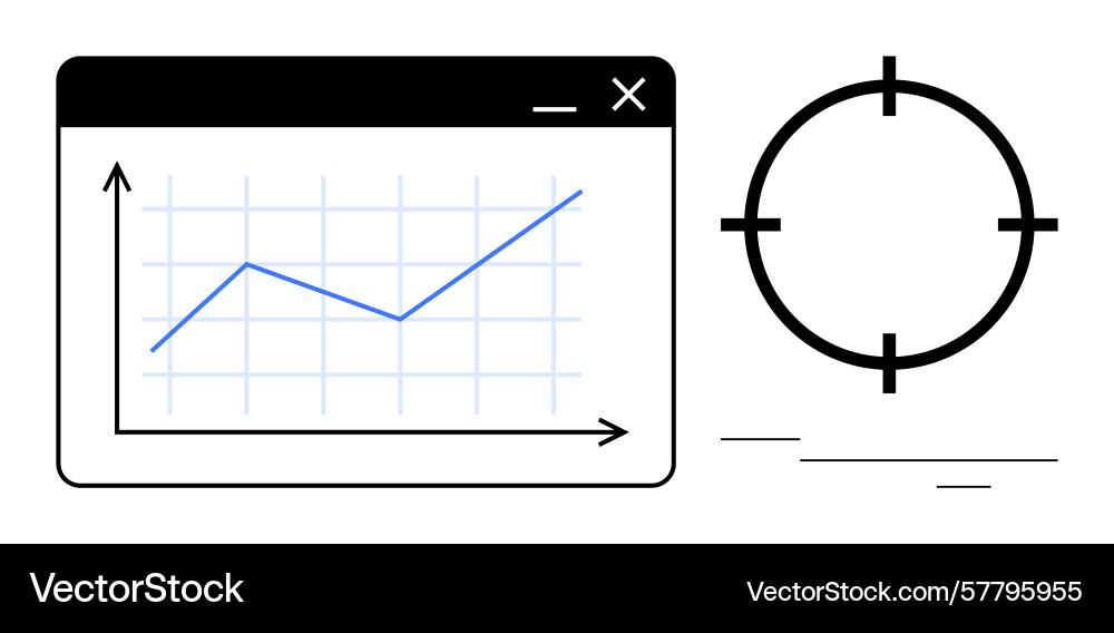 Data analysis progress and precision target Vector Image