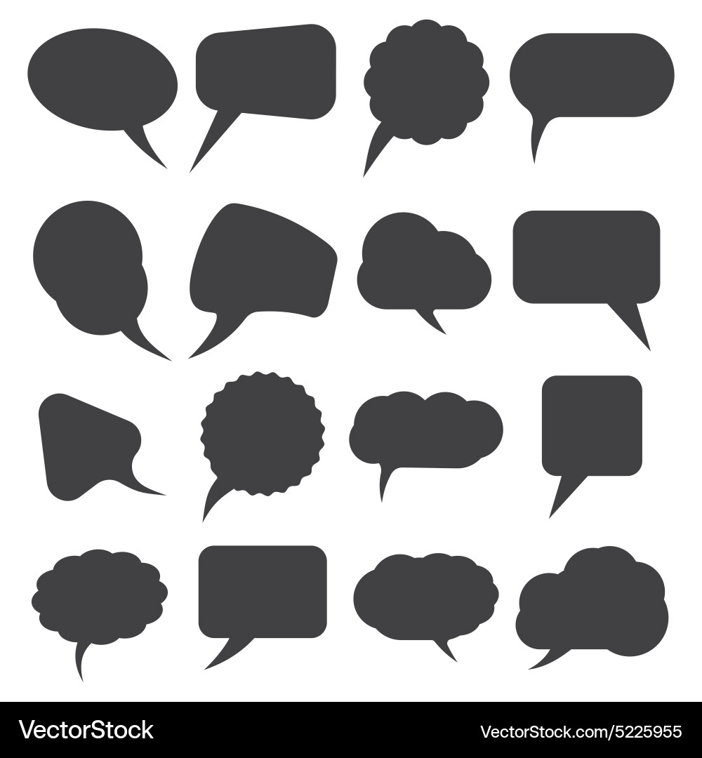 Speech bubles simpe3 resize vector image