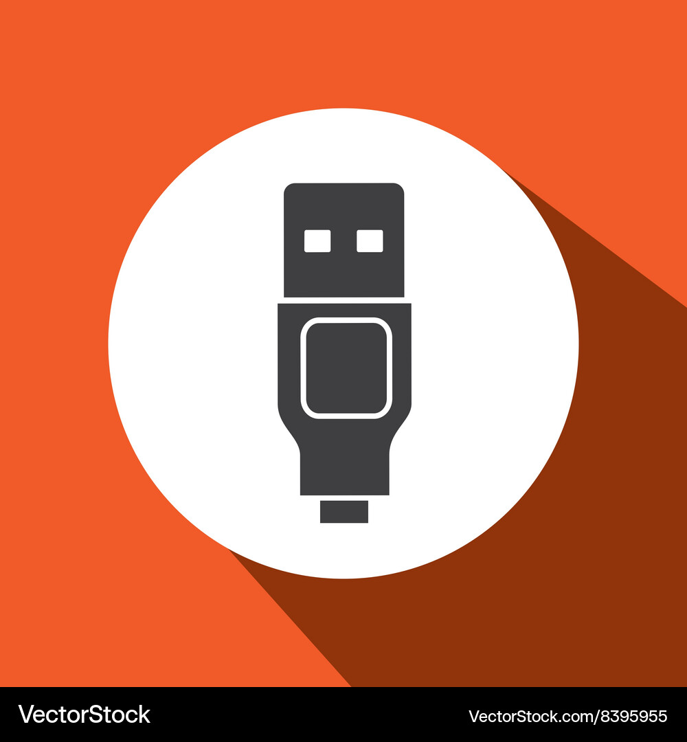 Usb connection design Vector Image