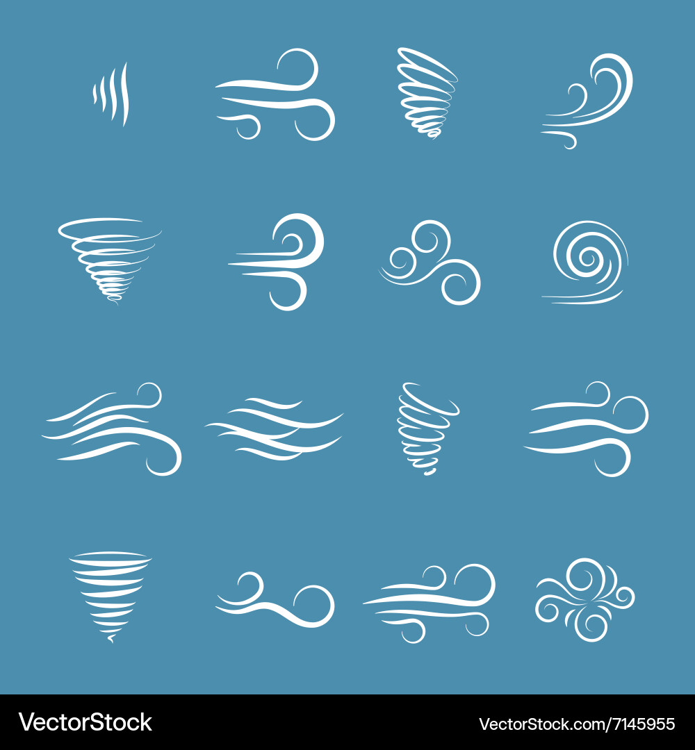 Wind & Weather Icons Royalty Free Vector Image