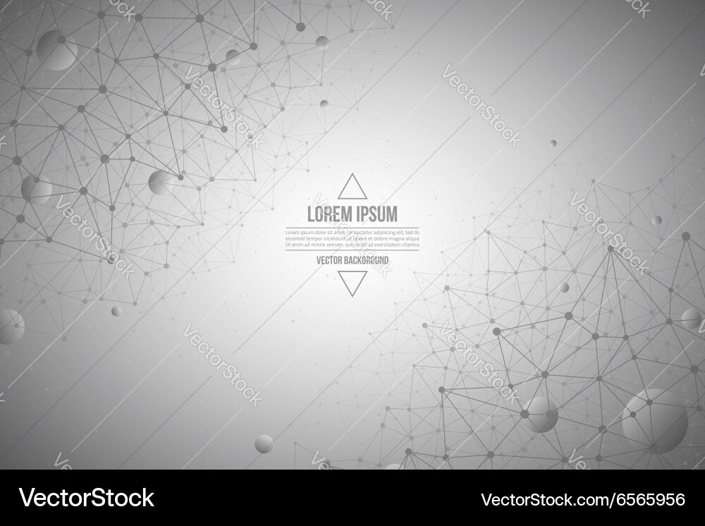 Abstract 3D Technology Network Background Vector Image