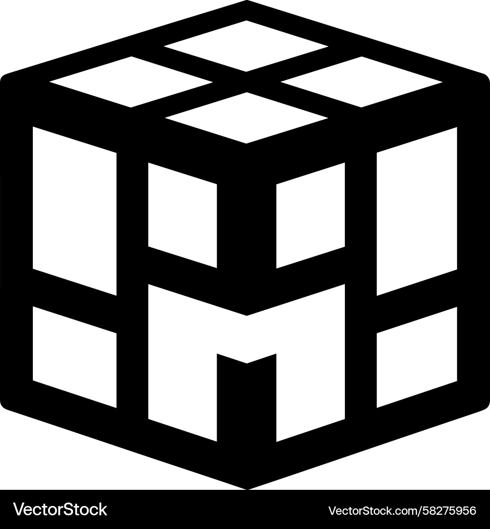 Geometric Cube Pattern Vector Image