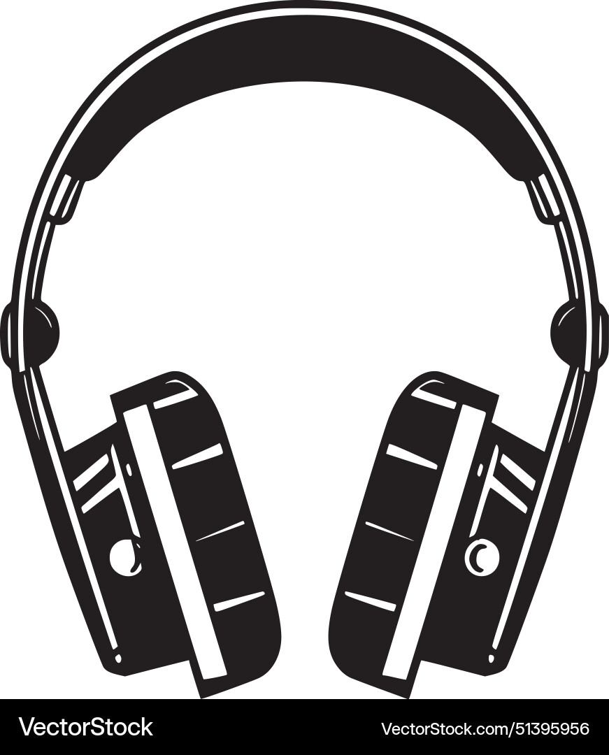 Headphones - minimalist and flat logo Royalty Free Vector