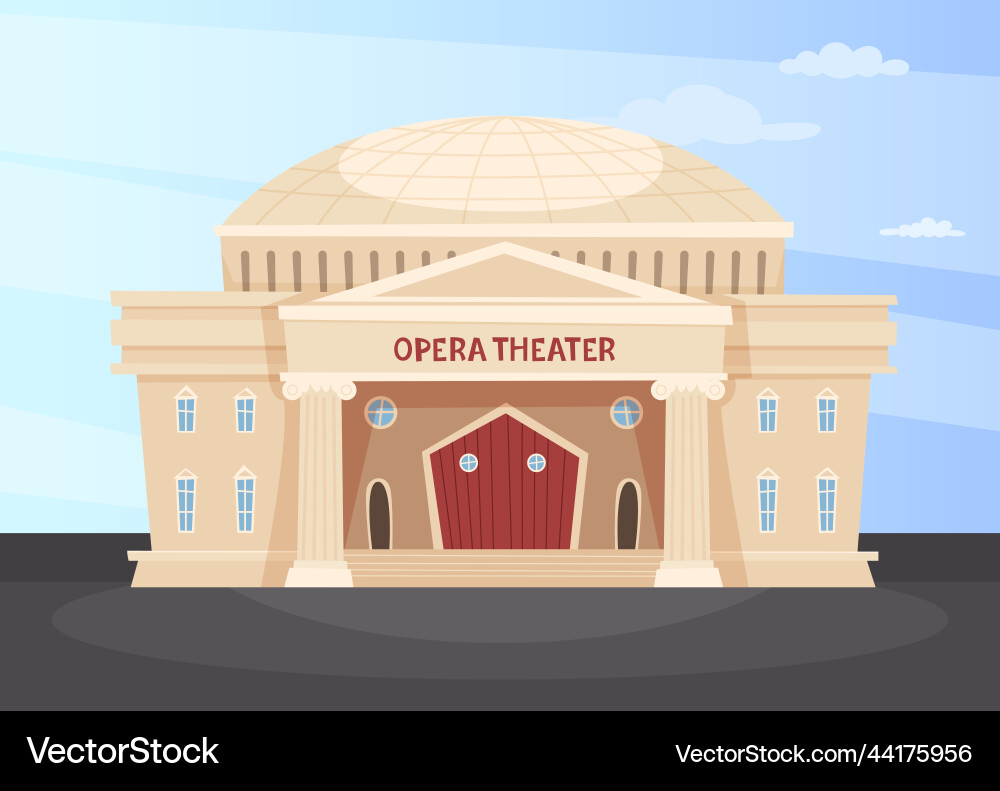 Opera building authentic architectural object Vector Image