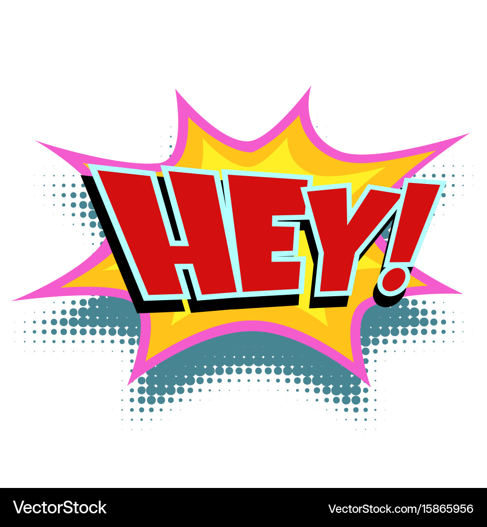 Retro Pop Word Bubble Vector Image