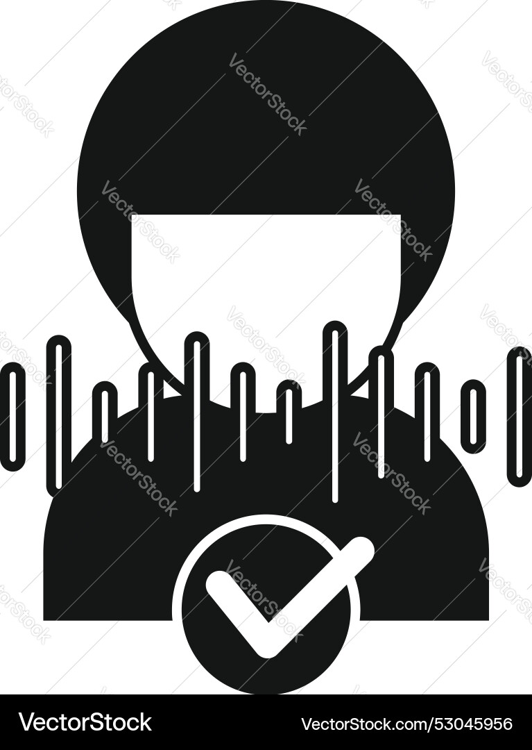 Voice scan is making verification and giving Voice scan is making verification and giving vector image