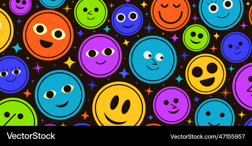Abstract background with different doodle happy Abstract background with different doodle happy vector image