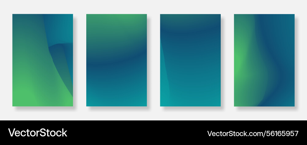 Abstract fluid gradient wave poster background set Abstract fluid gradient wave poster background set vector image