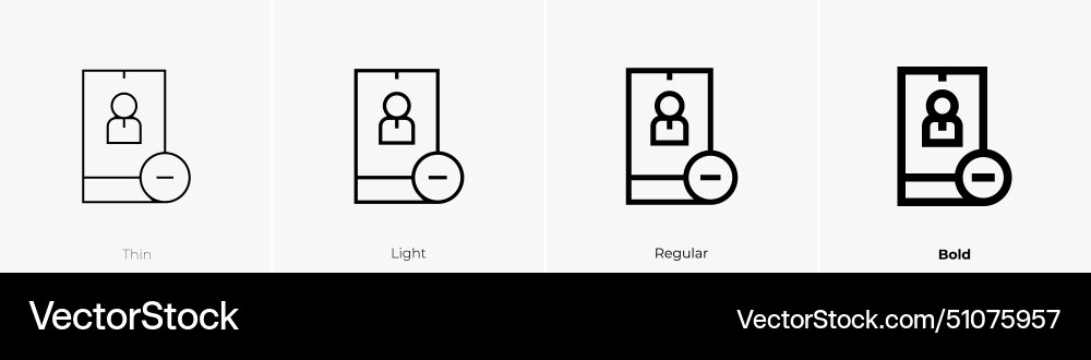 Candidate icon thin light regular and bold style Vector Image