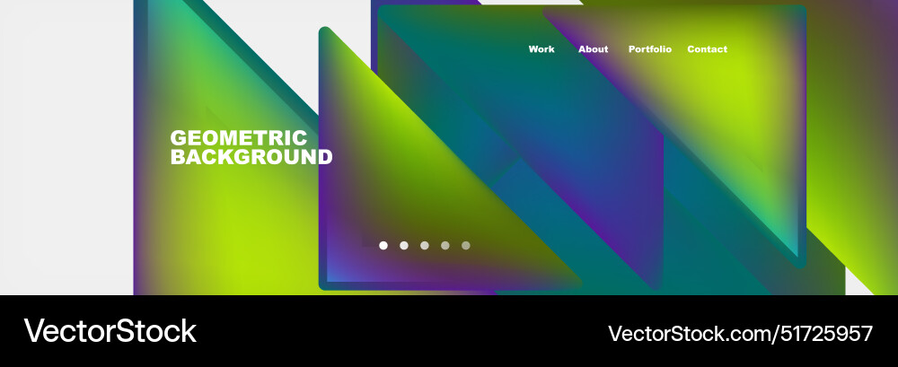Colorful fluid gradient triangles and squares web Colorful fluid gradient triangles and squares web vector image