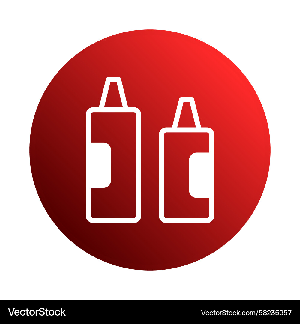 Condiment Bottles - Red Gradient Vector Image