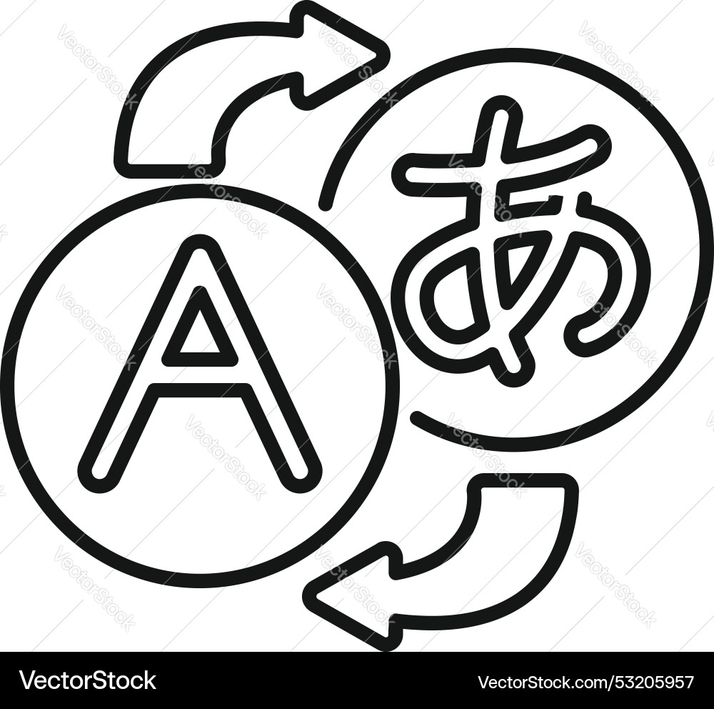 Language exchange program connecting different vector image