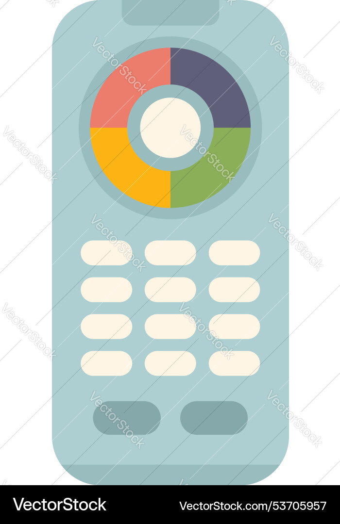 Modern smart tv remote control showing navigation Modern smart tv remote control showing navigation vector image