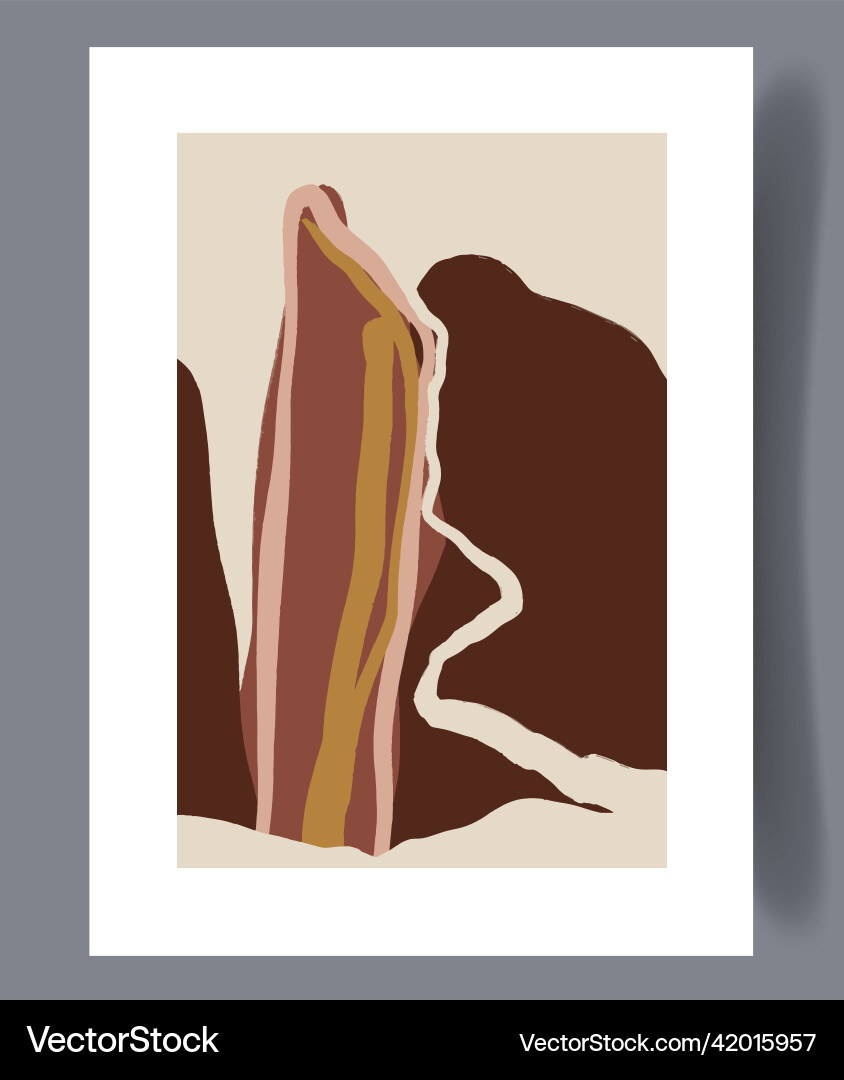 Scandinavian Abstract Print Set Vector Image