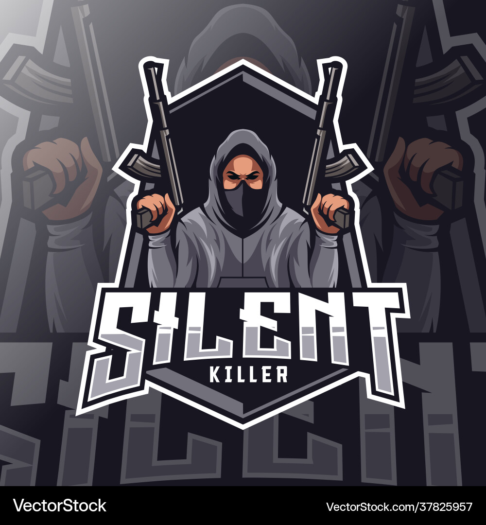 Silent killer mascot logo esport