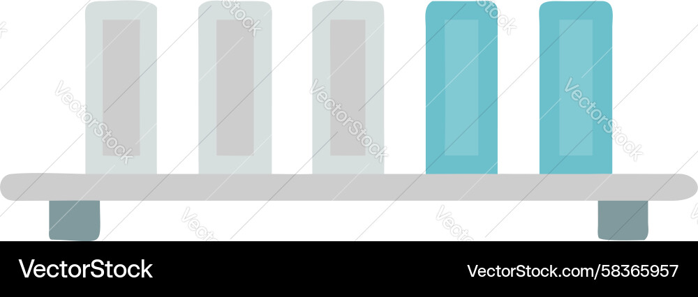 Simple Bookshelf with Books Vector Image