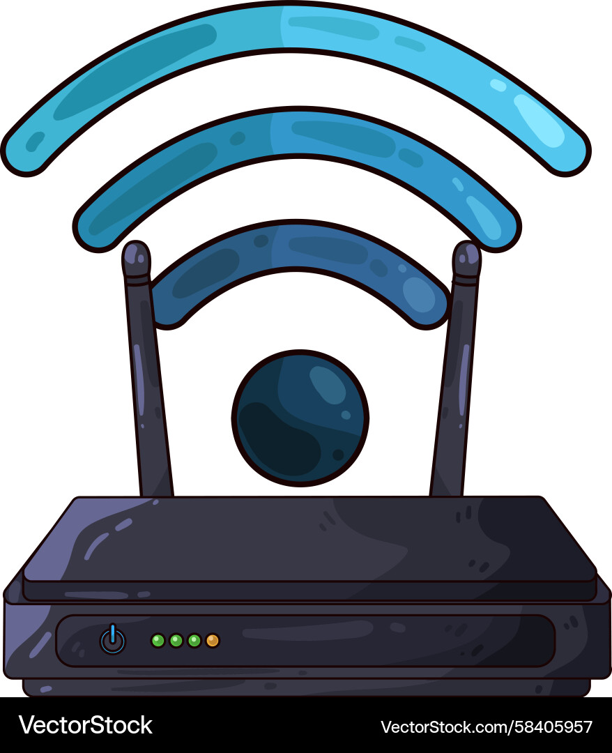 WiFi Router Device Vector Image