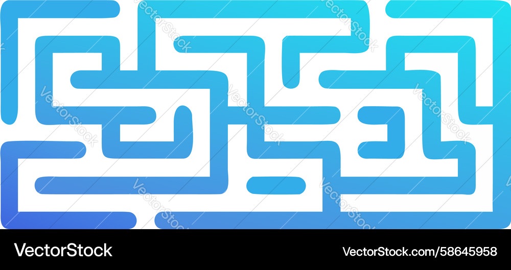 Abstract geometric maze icon complex logic puzzle Vector Image