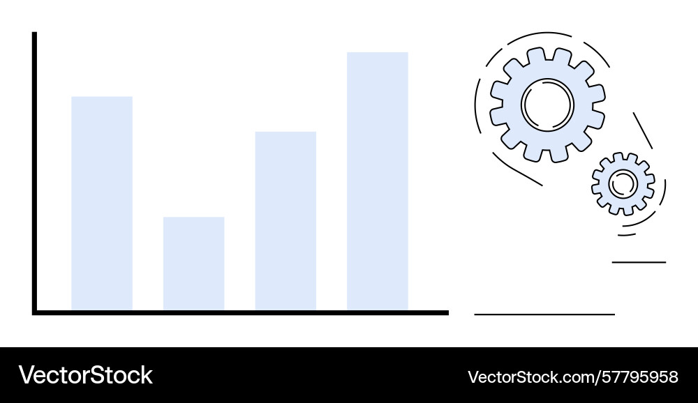 Bar chart with increasing data trends Vector Image