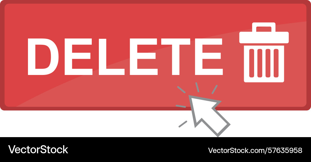 Click delete button Click delete button vector image