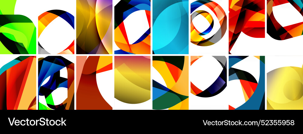 Collection of abstract background with waves Collection of abstract background with waves Vector Image