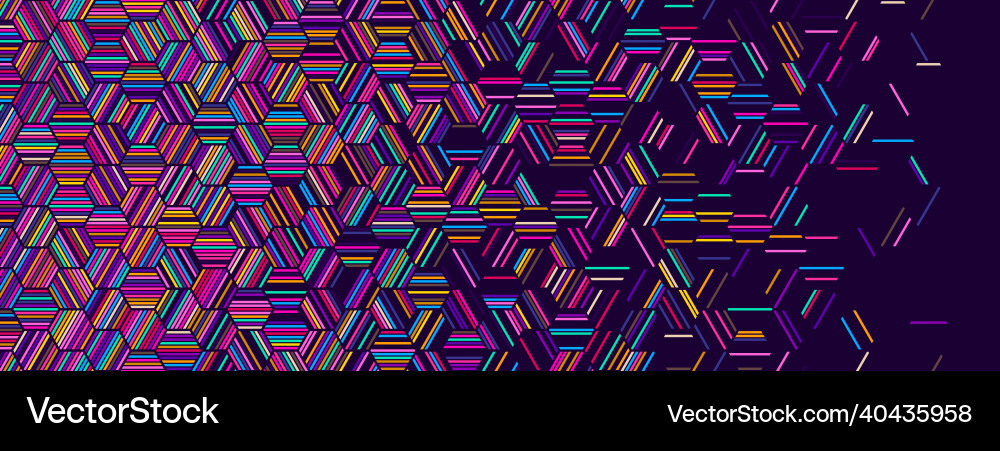 Colorful Hexagonal Abstract Pattern vector image