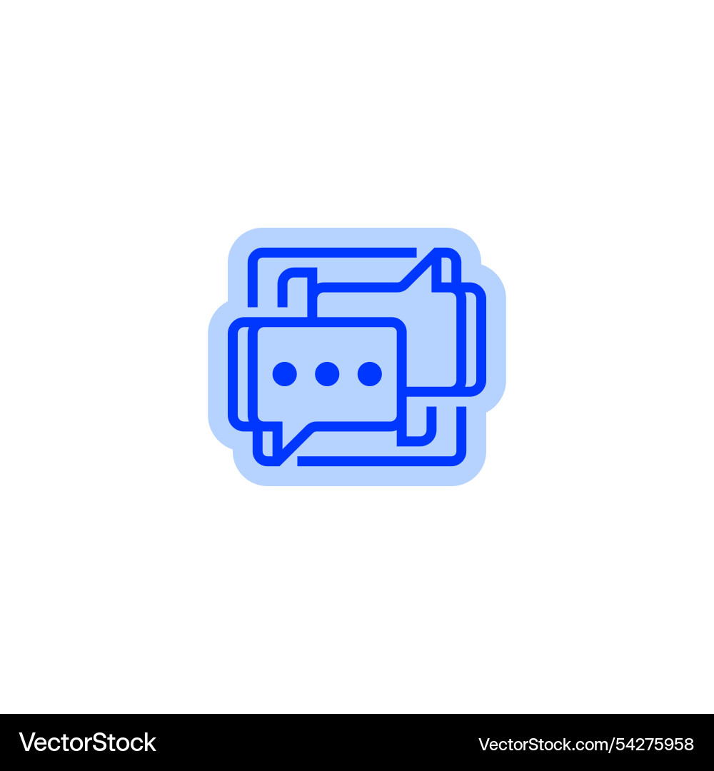 Message line icon linear style sign for mobile Message line icon linear style sign for mobile vector image