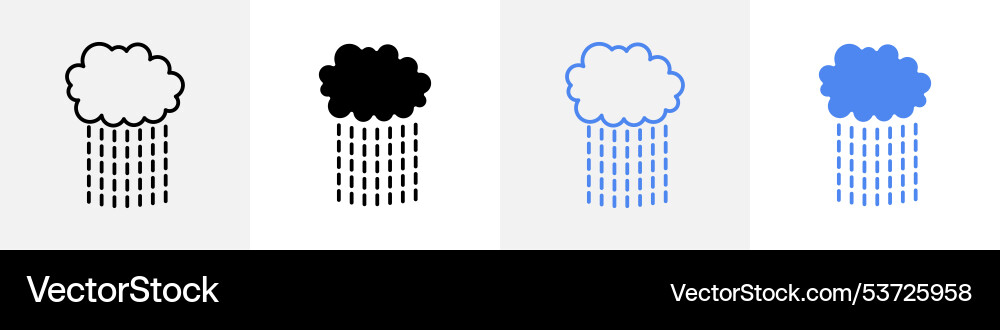 Rain icon set use for web Vector Image