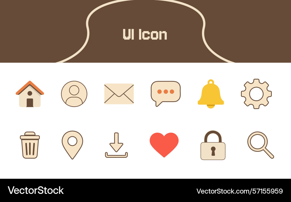 A versatile set of icons for web ui design A versatile set of icons for web ui design vector image