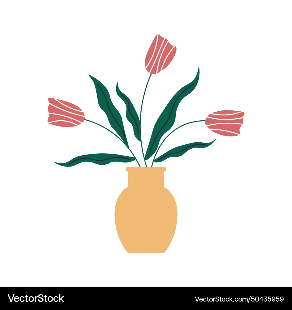 Bouquet niedliche Frühling Wildblumen in Vase Bouquet niedliche Frühling Wildblumen in Vase vektorbild