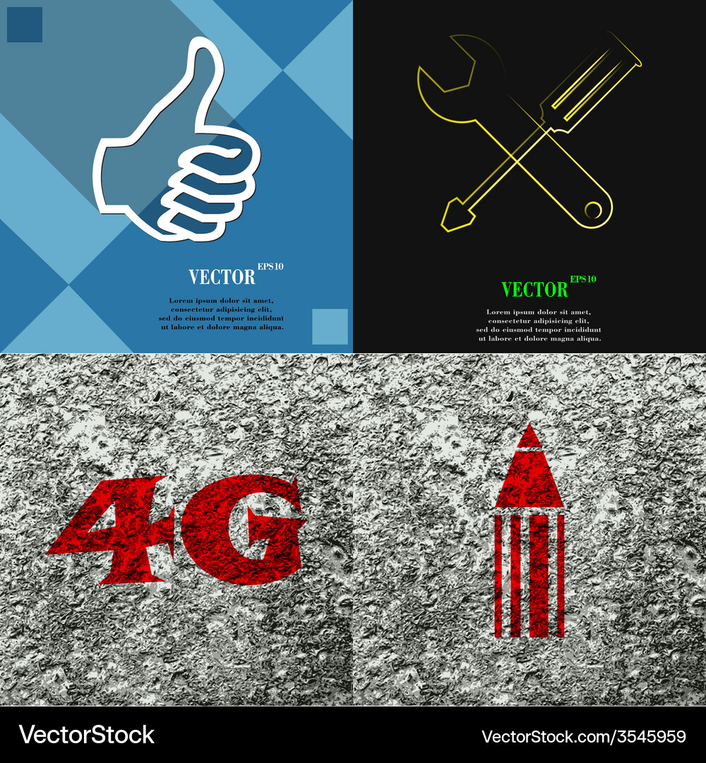 Set of abstract backgrounds with different web Vector Image