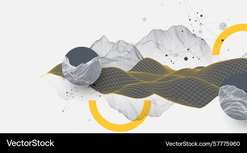 Abstract wave is made in a frame style template Abstract wave is made in a frame style template vector image
