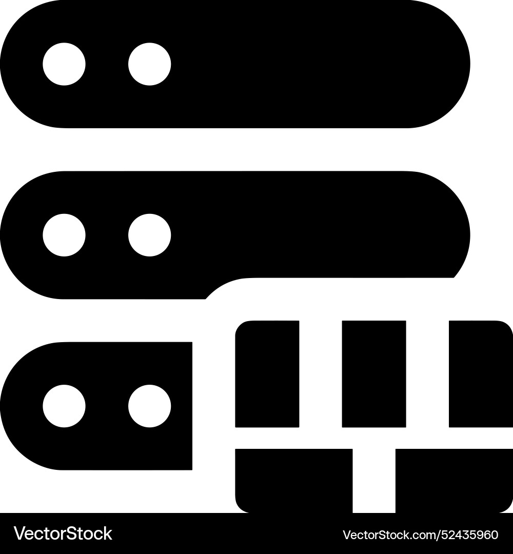 Cloud storage icon symbol image of the database Vector Image