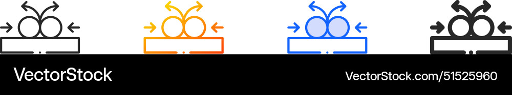 Collision iconthin linear gradient blue stroke Collision iconthin linear gradient blue stroke Vector Image