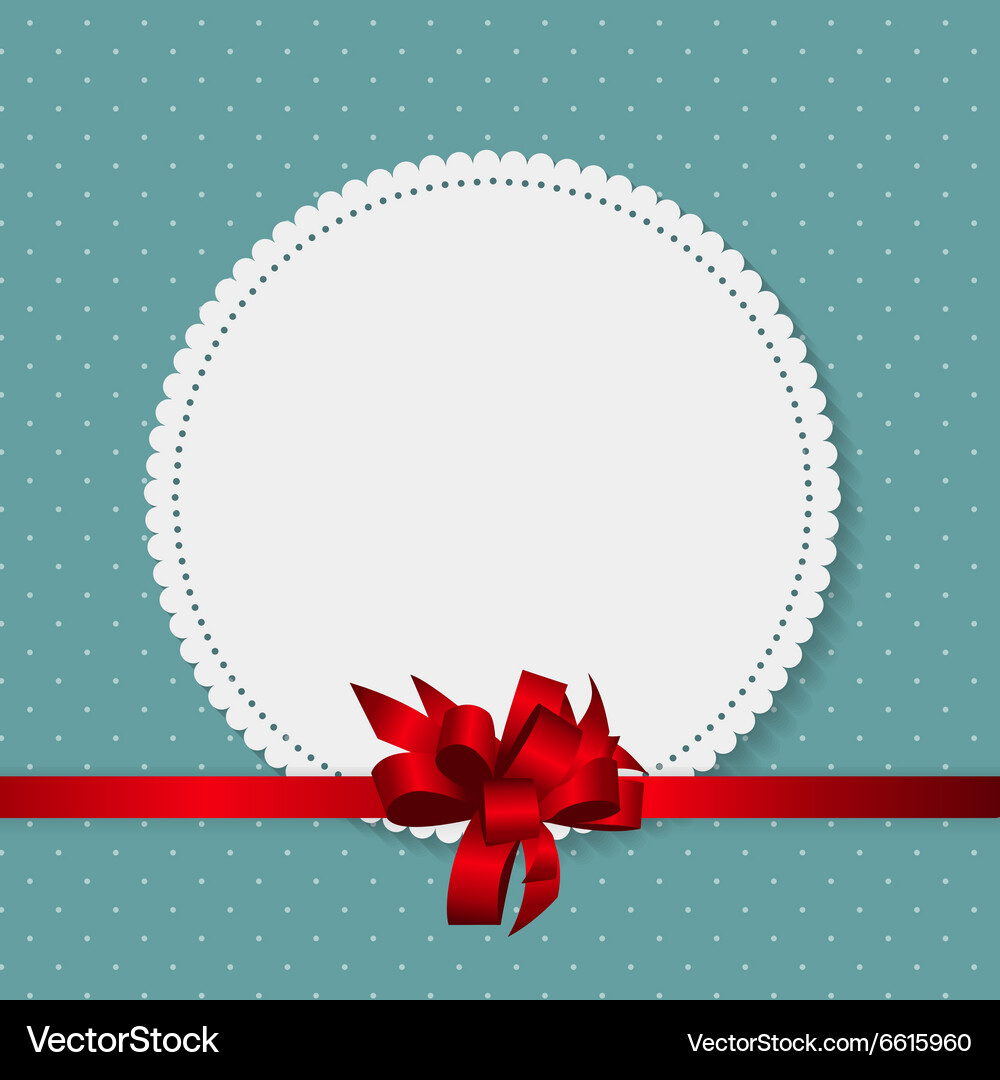 Elegant Frame with Bow Vector Image