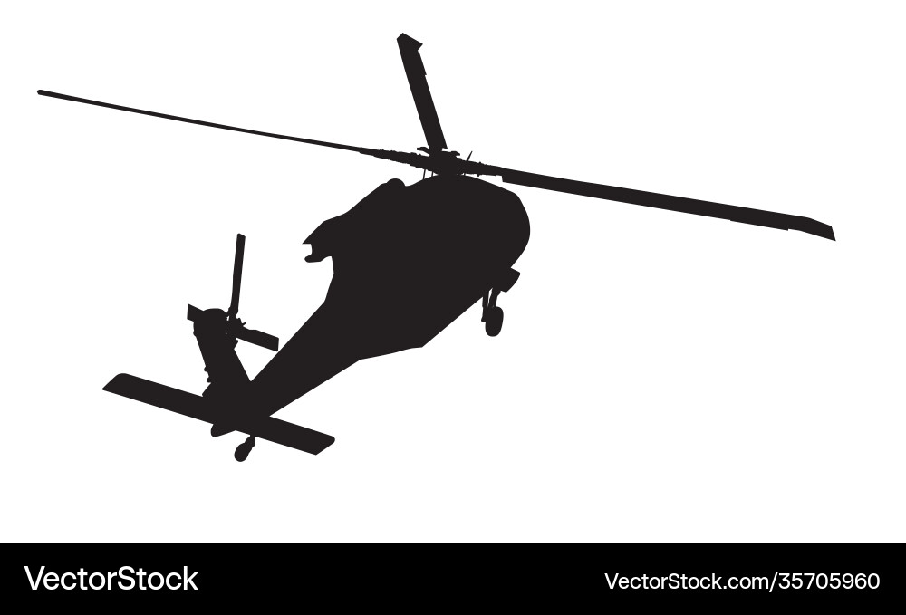Helicopter silhouette Vector Image