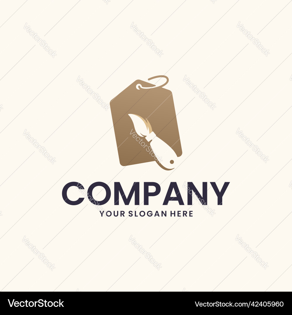 Paintbrush shop logo design inspiration Paintbrush shop logo design inspiration vector image