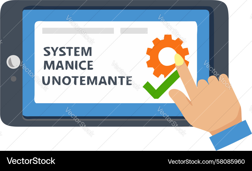 System Management & Optimization Vector Image