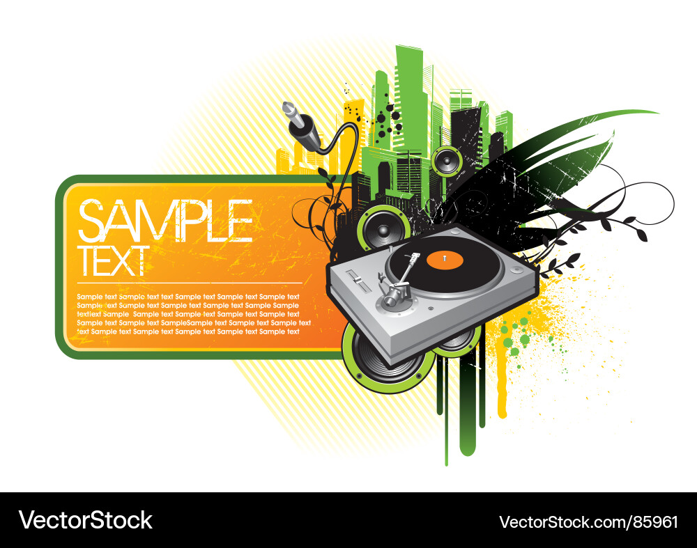 Abstract Music Graphic Vector Image